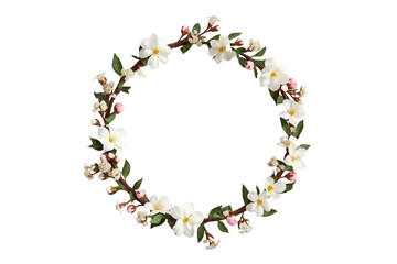 Fototapeta premium Delicate White Floral Wreath