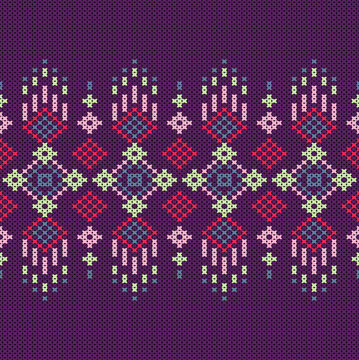 Cotton Argyle Knit Vector concept classic knit texture, geometric rhombus seamless pattern. Design for: apparel, fabric, fashion, decor. I drew this by myself, it&rsquo;s not AI generated