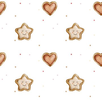 Gingerbread pattern for festive wrapping and decoration designs