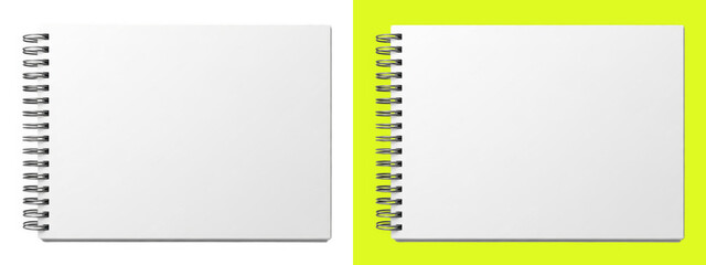 Blank white spiral sketchbook notebook © Md