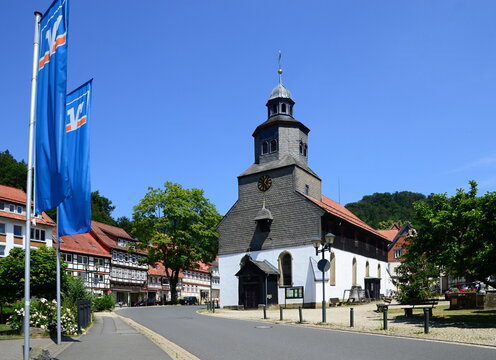 Historical Antonius Church in Bad Grund in the Harz Mountains, Lower Saxony