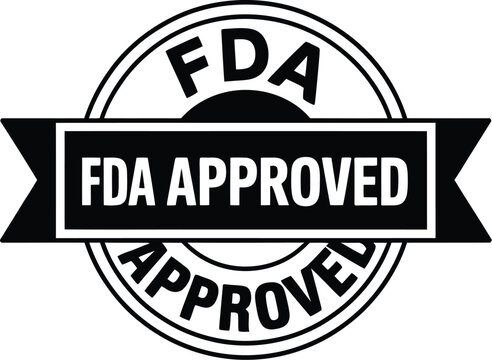 Seal icon vector design showing fda approved quality label graphic