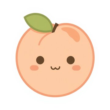 A cute  clipart of a peach