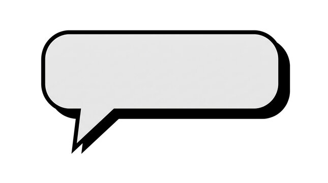 Speech bubble icon with comic style outline for design communication projects