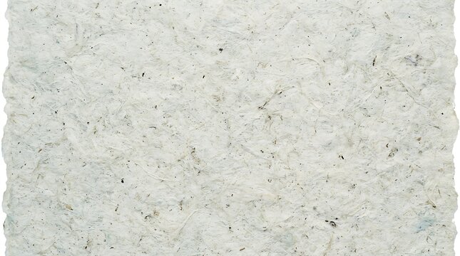 Close up of textured handmade paper with visible fibers and a neutral white background