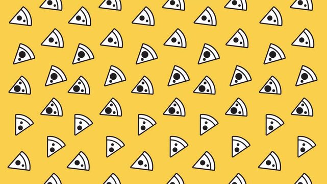 Video Animation Pattern Pizza Icon Background