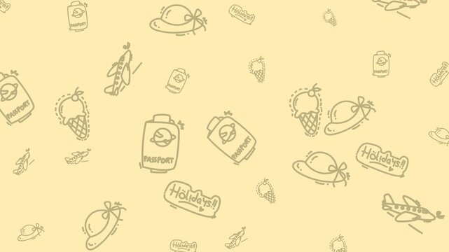 Travelthemed doodles perfect for cute holiday labels, suitable for travel blogs, stationery, social media posts, and scrapbooking.