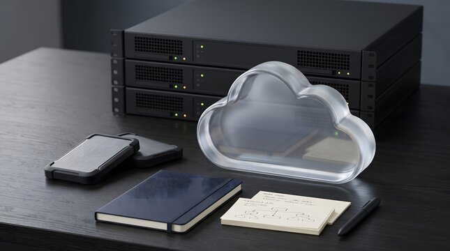 Digital storage and data organization with cloud technology and notebooks