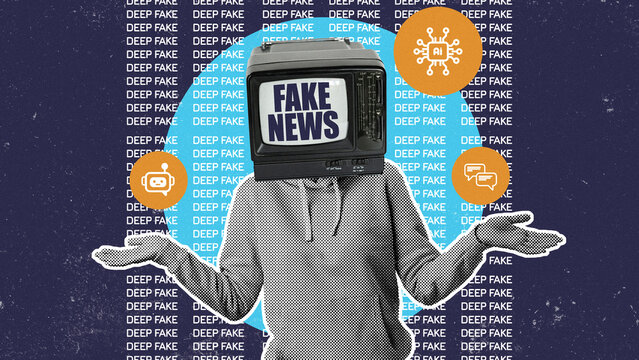 Discussion about fake news and deep fake technology in a digital setting