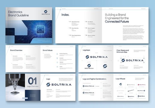 Healthcare Brand Guidelines Template, Medical Brand Manual Brochure & Logo Style Guide for Hospital, Clinic and Pharmaceutical Branding