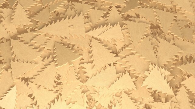 wooden Christmas tree heap background, holiday pattern