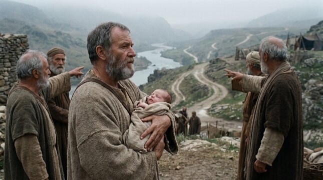 Patriarch Eber Naming Son Peleg as Ancient Tribes Prepare to Divide