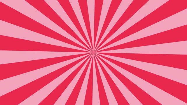 Rotating Pink Radial Rays Pattern Loop Background Animation