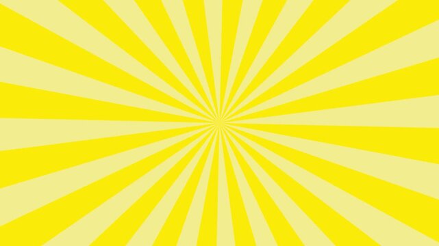 Rotating Yellow Radial Rays Pattern Loop Background Animation