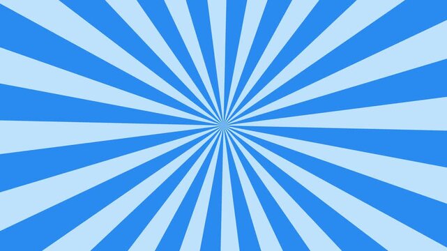 Rotating Blue Radial Rays Pattern Loop Background Animation