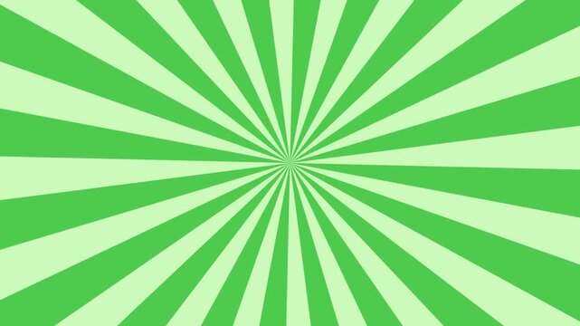 Rotating Green Radial Rays Pattern Loop Background Animation