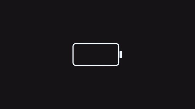 Empty battery icon with intermittent power failure flicker