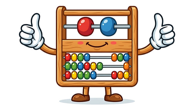 Funny classic primary school mathematics mascot vector design