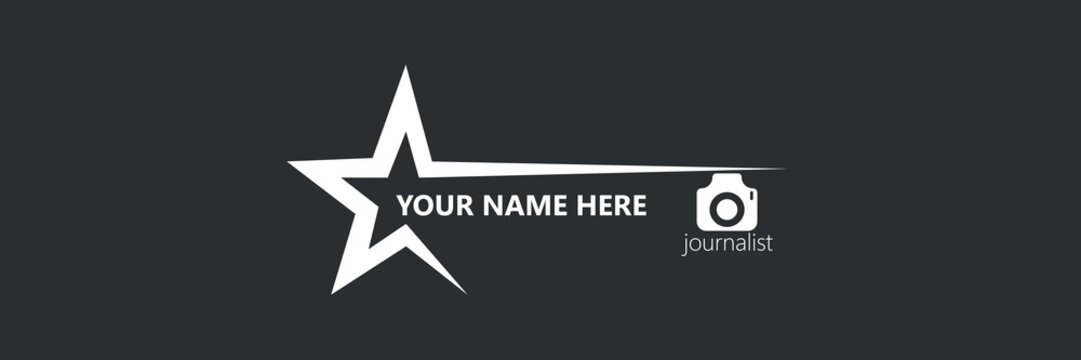 Star camera logo template for photography and journalist. Vector illustration.