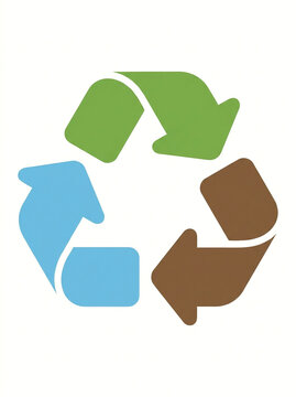 Recycling vector icon design for waste sorting reuse and material recovery