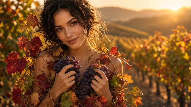 Elegiia d'Autunno, tempo di vendemmia dell'uva nei  vigneti
