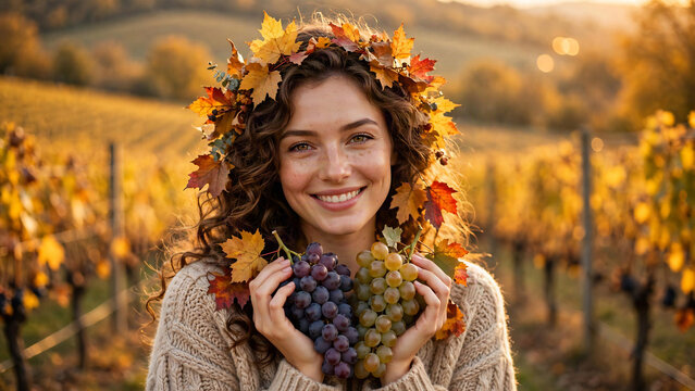 Elegiia d'Autunno, tempo di vendemmia dell'uva nei  vigneti