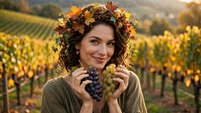 Elegiia d'Autunno, tempo di vendemmia dell'uva nei  vigneti