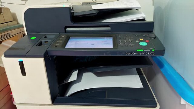 Laser printing machine for printing documents in the office
