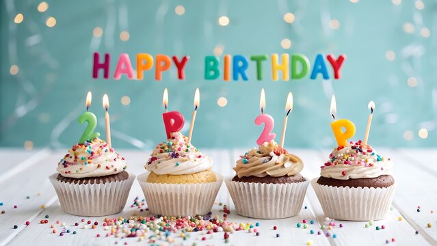 Rainbow Balloon Letters Happy Birthday