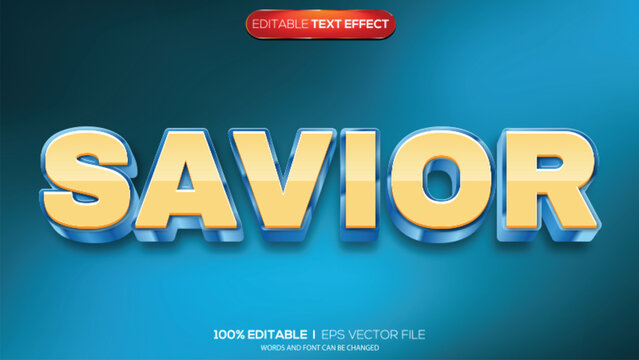 3d text effect savior theme