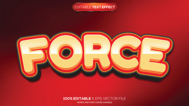 3d text effect force theme