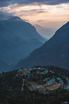 Namche Bazar Village. Himalayan mountains,  Nepal