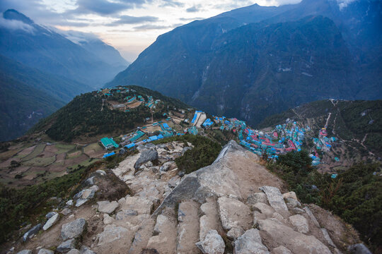 Namche Bazar Village. Nepal, Himalayan mountains
