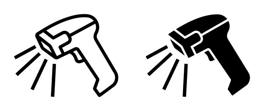 Barcode Scanner Icons, Retail Technology, Data Capture Symbols, Point of Sale Equipment, Inventory Management Tools