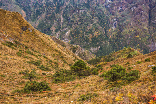 Autumn in the Himalayan mountains. Nepal