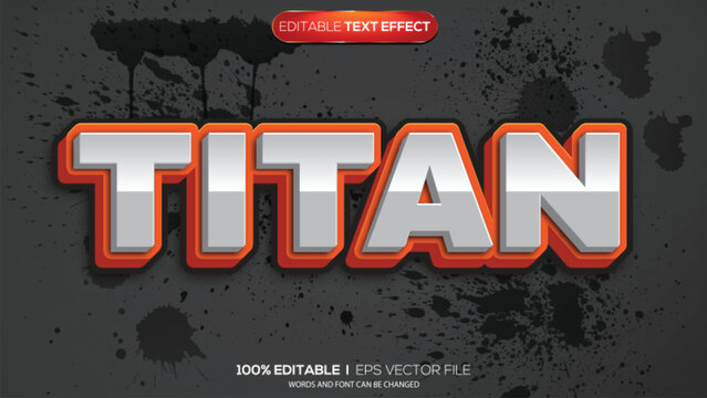 3d text effect titan theme