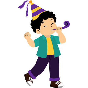 Kid Celebrating New Year