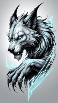 Blue eyed wolf