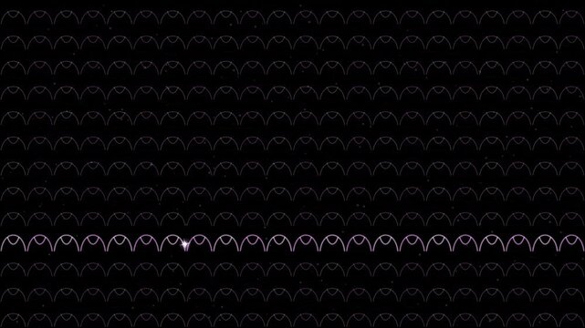 Knit stitches looping into fabric in cool white glowing lines on a pure black background, ready to drop straight onto footage with a screen or add blend mode. Seamless looping 4K overlay element for v