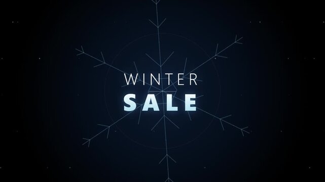 Winter Sale Animated Snowflake Graphic Motion Background