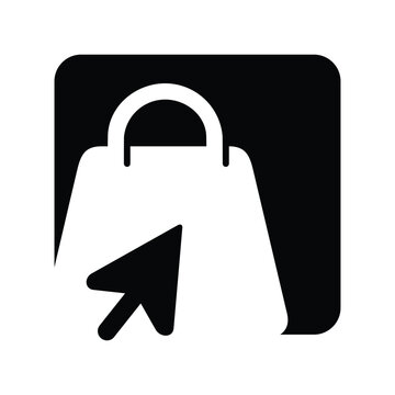 Shopping bag with arrow up icon for business growth