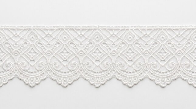 Delicate woven fabric trim featuring intricate floral patterns crafted for sewing projects and vintage style garment decoration as a traditional textile embellishment for fashion clothing