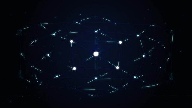 Abstract network connection structure with connecting points and lines, representing big data and technology