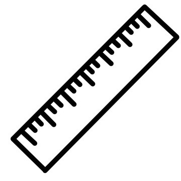 vector drawing of a ruler