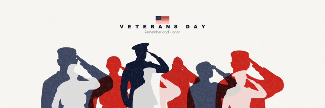 Veterans Day banner. Modern design.