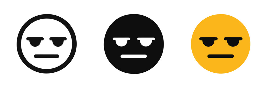 Meh Blank Neutral Face Icon