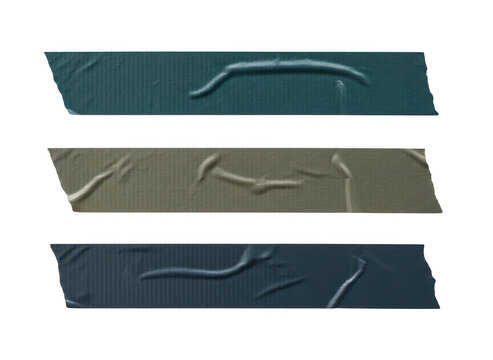 Three pieces of colorful masking tape strips arranged horizontally in a simple and clean decorative layout