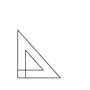 Set square with right angle