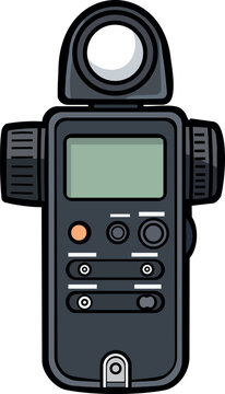 Digital photo flashmeter exposure meter icon