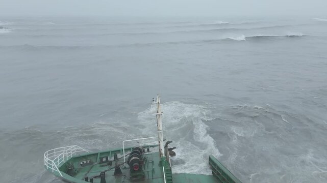 Shipwreck Pounded By Huge Waves During Severe Coastal Storm